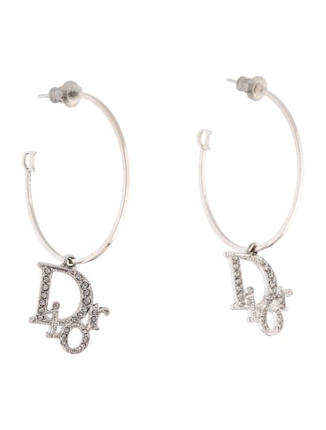 dior logo hoop earrings|christian dior hoop earrings.